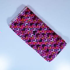 Navy Blue Colour Cotton Digital Printed Fabric