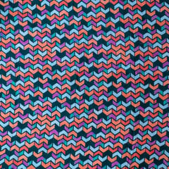 Bottle Green Colour Cotton Digital Printed Fabric