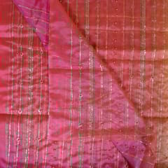 Multi Colour Ombre Organza Embroidered Fabric