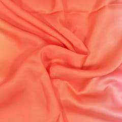 Multi Colour Georgette Satin Ombre Printed Fabric