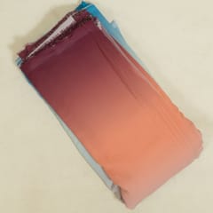 Multi Colour Poly Georgette Ombre Printed Fabric