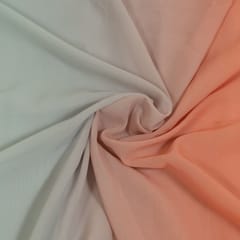 Multi Colour Poly Georgette Ombre Printed Fabric