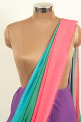 Multi Colour Poly Georgette Ombre Printed Fabric