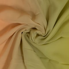 Multi Colour Poly Georgette Ombre Printed Fabric