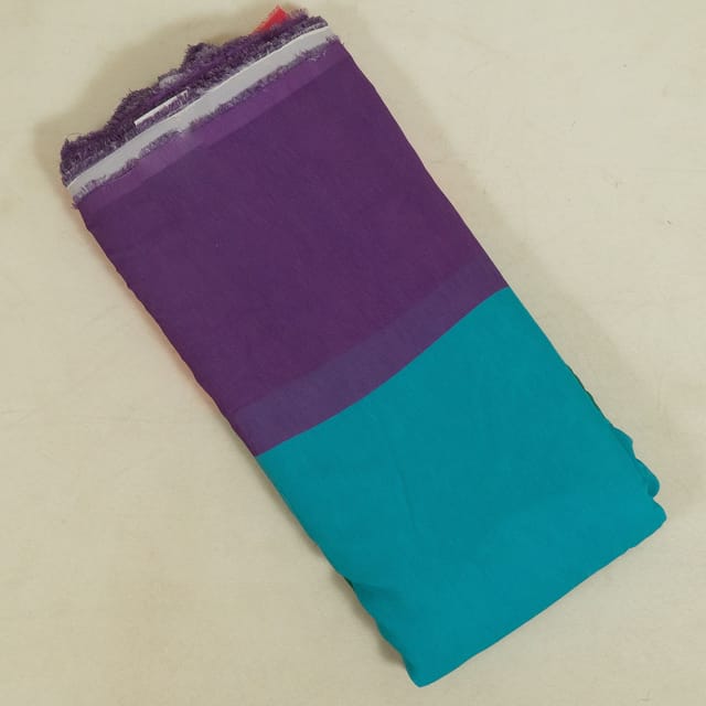 Multi Colour Poly Georgette Ombre Printed Fabric