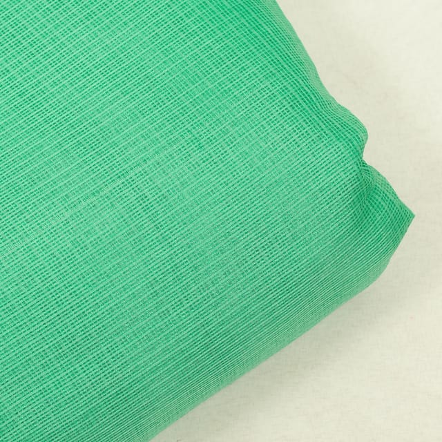 Green Colour Kota Doria Fabric