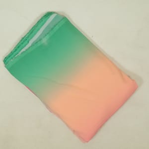 Multi Colour Poly Georgette Ombre Printed Fabric