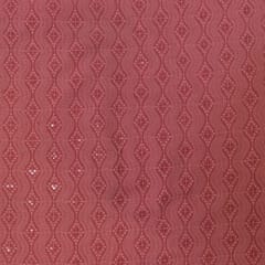 Gajree Colour Georgette Chikan Embroidered Fabric