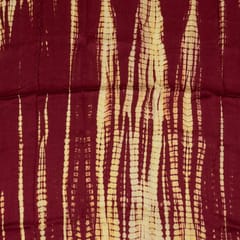 Maroon Colour Modal Satin Tie and Dye Fabric