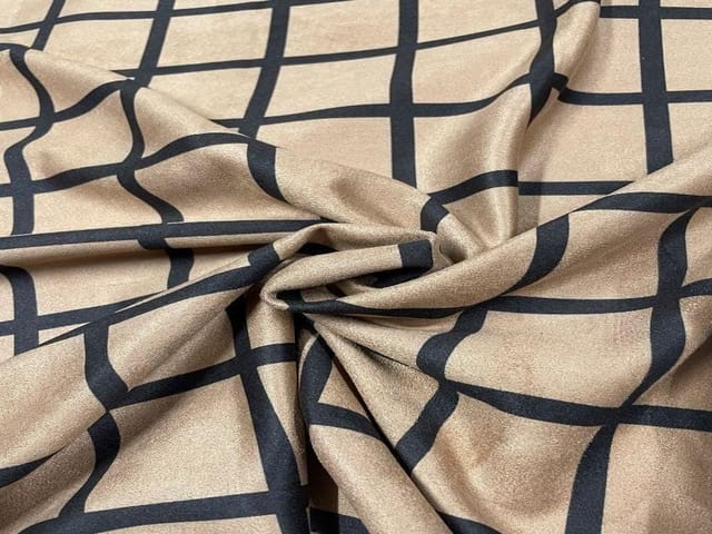 Suede Brown Big Checks