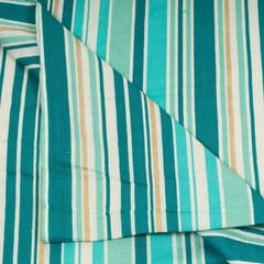 Sea Green Colour Cotton Flex Printed Fabric