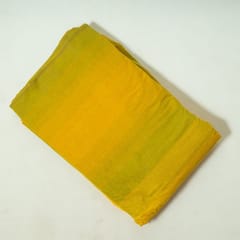 Yellow Colour Cotton Stripes Printed Shaded Fabric