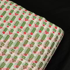 Multi Colour Chanderi Jacquard Fabric