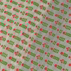 Multi Colour Chanderi Jacquard Fabric