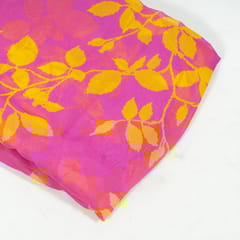 Pink Colour Viscose Organza Digital Printed Fabric