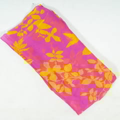 Pink Colour Viscose Organza Digital Printed Fabric