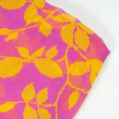 Pink Colour Viscose Organza Digital Printed Fabric