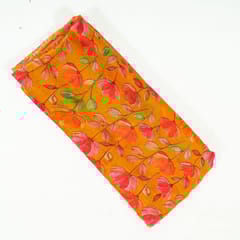 Mustard Colour Viscose Organza Digital Printed Fabric