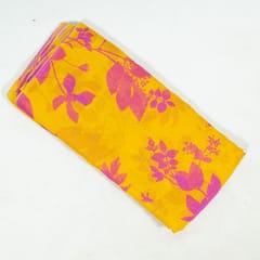 Yellow Colour Viscose Organza Digital Printed Fabric