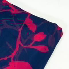 Blue Colour Viscose Organza Digital Printed Fabric