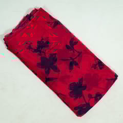 Majenta Colour Viscose Organza Digital Printed Fabric