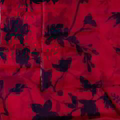 Majenta Colour Viscose Organza Digital Printed Fabric