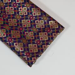 Blue Colour Brocade Fabric