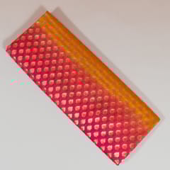 Yellow with Pink Colour Silk Shibori Booti Fabric