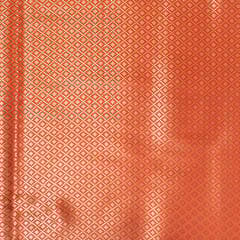 Red Colour Satin Brocade Fabric