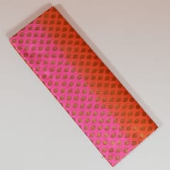 Orange with Pink Colour Silk Shibori Booti Fabric