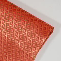 Red Colour Satin Brocade Fabric