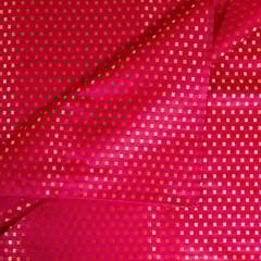 Majenta Colour Satin Brocade Fabric