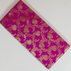 Purple Colour Satin Brocade Fabric