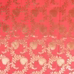 Pink Colour Satin Brocade Fabric