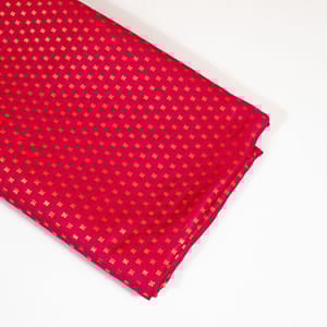 Majenta Colour Satin Brocade Fabric