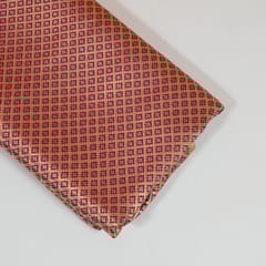 Purple Colour Satin Brocade Fabric