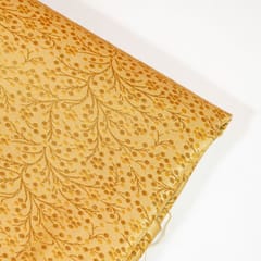 Gold Colour Satin Brocade Fabric