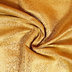 Gold Colour Satin Brocade Fabric