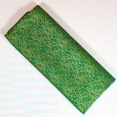 Green Colour Satin Brocade Fabric