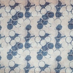 White Colour Poplin Lycra Printed Fabric