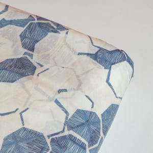 White Colour Poplin Lycra Printed Fabric