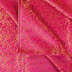 Majenta Colour Satin Brocade Fabric