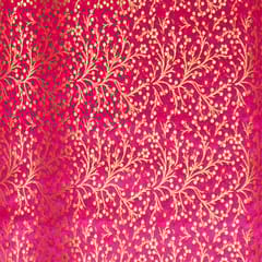 Majenta Colour Satin Brocade Fabric
