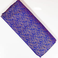 Blue Colour Satin Brocade Fabric