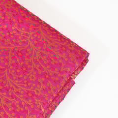 Majenta Colour Satin Brocade Fabric