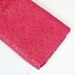 Majenta Colour Satin Brocade Fabric