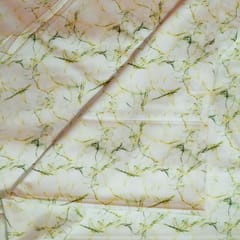 Green Colour Poplin Lycra Printed Fabric