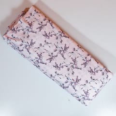 Pink Colour Poplin Lycra Printed Fabric
