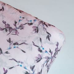Pink Colour Poplin Lycra Printed Fabric