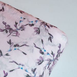 Pink Colour Poplin Lycra Printed Fabric